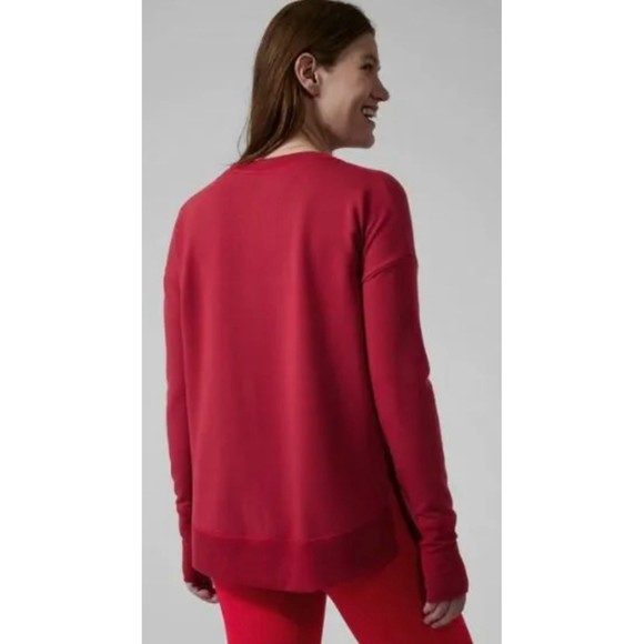 ATHLETA Coaster Luxe Stripe Red Sweatshirt - Picture 3 of 10